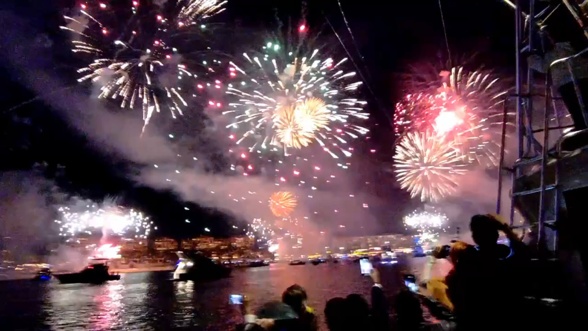 Fireworks Cabo with a fireworks show in the sky above the beach